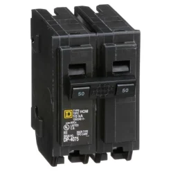 Square D HomeLine 50 amps Plug In 2-Pole Circuit Breaker