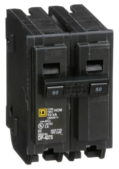 Square D HomeLine 50 amps Plug In 2-Pole Circuit Breaker