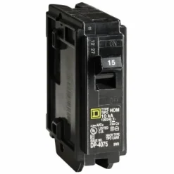 Square D Homeline 15 amps Plug In Single Pole Miniature Circuit Breaker
