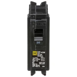 Square D HomeLine 20 amps Plug In Single Pole Circuit Breaker