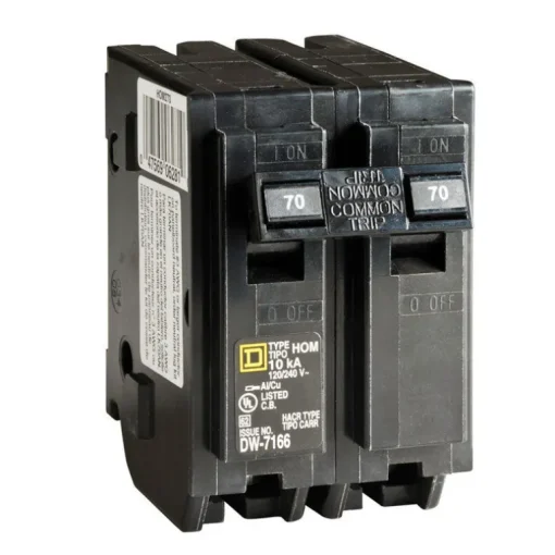 Square D HomeLine 70 amps Plug In 2-Pole Circuit Breaker