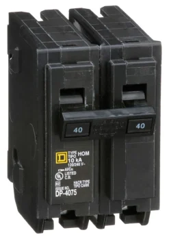 Square D HomeLine 40 amps Surge 2-Pole Circuit Breaker