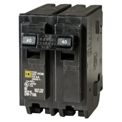 Square D HomeLine 40 amps Surge 2-Pole Circuit Breaker
