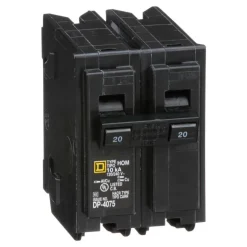 Square D HomeLine 20 amps Surge 2-Pole Circuit Breaker