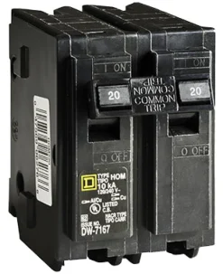 Square D HomeLine 20 amps Surge 2-Pole Circuit Breaker