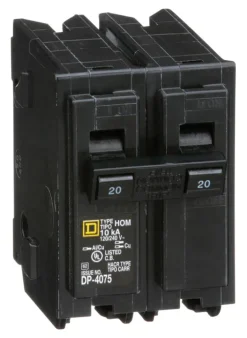 Square D HomeLine 20 amps Surge 2-Pole Circuit Breaker