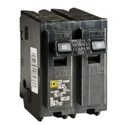 Square D HomeLine 20 amps Surge 2-Pole Circuit Breaker