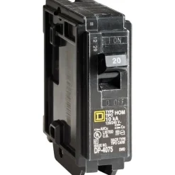 Square D HomeLine 20 amps Standard Single Pole Miniature Circuit Breaker