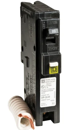 Square D HomeLine 20 amps Surge Single Pole Circuit Breaker