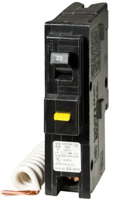 Square D HomeLine 20 amps Surge Single Pole Circuit Breaker