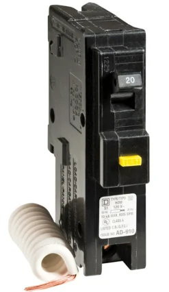 Square D HomeLine 20 amps Surge Single Pole Circuit Breaker