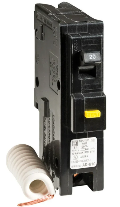 Square D HomeLine 20 amps Surge Single Pole Circuit Breaker