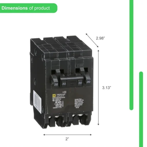 Square D HomeLine 30 amps Tandem 2-Pole Circuit Breaker