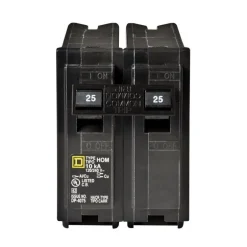 Square D HomeLine 2-Pole Plug-In Mount Indoor Circuit Breaker 120/240V 25A