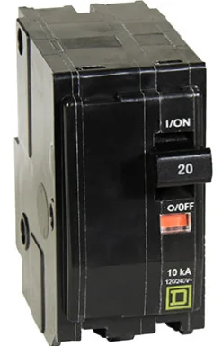 Square D Plug In 2-Pole 20A Circuit Breaker