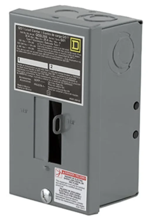 Square D QO 30 amps 120/240 V 2 space 2 circuits Combination Mount Main Lug Load Center