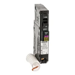 Square D QO 20 amps Arc Fault/Ground Fault Single Pole Circuit Breaker
