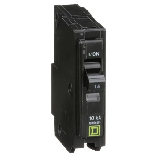 Square D QO 15 amps Plug In Single Pole Circuit Breaker