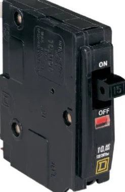 Square D QO 15 amps Plug In Single Pole Circuit Breaker