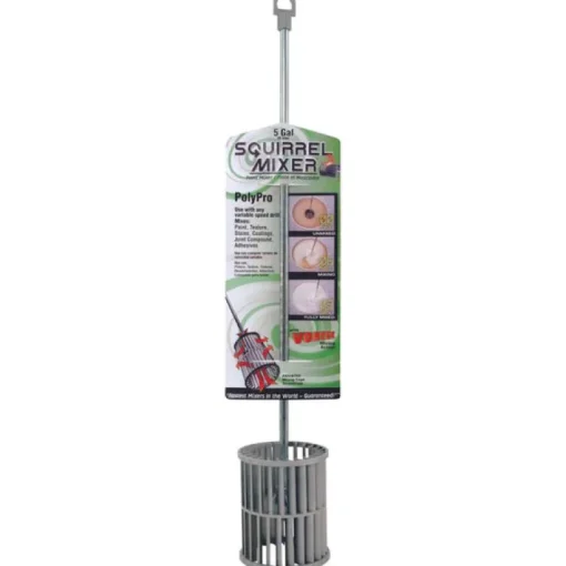 Squirrel Mixer Solid Core Galvanized Steel 5 gal. PolyPro Paint Mixer 5/16 Dia. in. Shaft