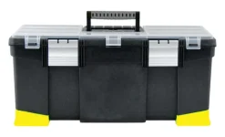 Stanley Black Plastic 25 lbs. Capacity Tool Box 22 L x 10 H x 12 W in. with 1-Tray/Compartment