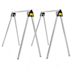 Stanley Silver Metal 750 lbs. Capacity Collapsible Sawhorse Set 29 H x 31 D in.
