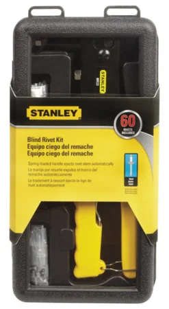 Stanley Steel Blind Rivet Tool Kit Yellow 60 pc