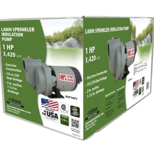 Star Water Systems 1 HP 3780 gph Cast Iron Sprinkler Pump