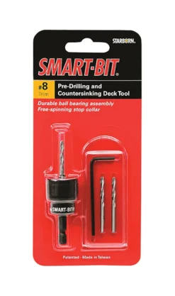 Starborn Smart-Bit #8 Stainless Steel Pre-Drilling and Countersinking Tool 4 pc