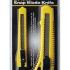 Steel Grip 5-1/2 in. Retractable Snap Blade Knife Set Yellow 2 pk