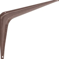 Steel Shelf Bracket, Wood-Look, 6 x 8-In.