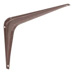 Steel Shelf Bracket, Wood-Look, 6 x 8-In.