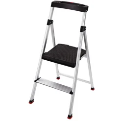 Step Stool, 2-Step, Aluminum
