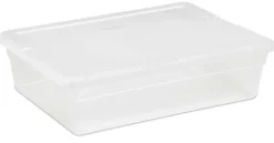 Sterilite 16558010 28 Quart Clear Storage Box (Pack of 10)