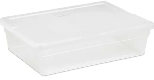 Sterilite 16558010 28 Quart Clear Storage Box (Pack of 10)
