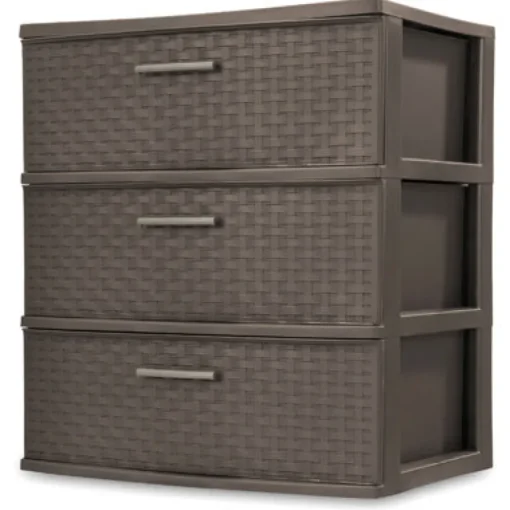 Sterilite 5.1 cu ft Brown Drawer Organizer 24 in. H X 21.875 in. W X 15.875 in. D Stackable