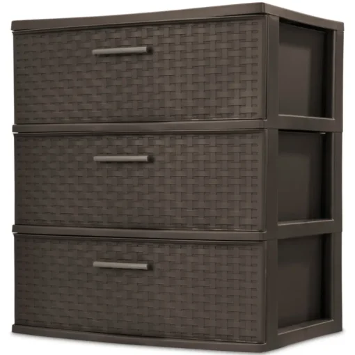 Sterilite 5.1 cu ft Brown Drawer Organizer 24 in. H X 21.875 in. W X 15.875 in. D Stackable