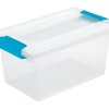 Sterilite 0.9 cu ft Clear Clip Storage Box 5.375 in. H X 6.625 in. W X 11 in. D Stackable