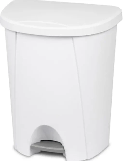 Sterilite 6.6 gal. White Step-On Wastebasket (Pack of 4)