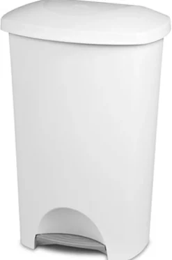 Sterilite 11 gal. White Step-On Wastebasket (Pack of 4)