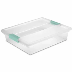Sterilite 3.25 in. H x 11 in. W x 14 in. D Stackable Clip Storage Box (Pack of 6)