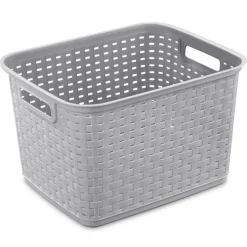 Sterilite 9.375 in. H x 12.25 in. W x 15 in. D Woven Basket (Pack of 6)