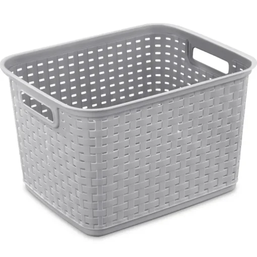 Sterilite 9.375 in. H x 12.25 in. W x 15 in. D Woven Basket (Pack of 6)
