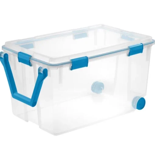 Sterilite 16.75 in. H x 19.625 in. W x 30.25 in. D Storage Tote w/Wheels 120 qt. (Pack of 3)