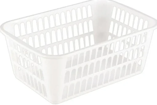 Sterilite 16098024 Large White Storage Basket (Case of 24)