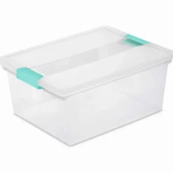Sterilite Clear Clip Storage Box (Pack of 4)