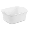 Sterilite Corporation Heavy Duty Plastic White Dishpan 18 qt. Capacity, 16-7/8 x 14 x 7-3/8 in.