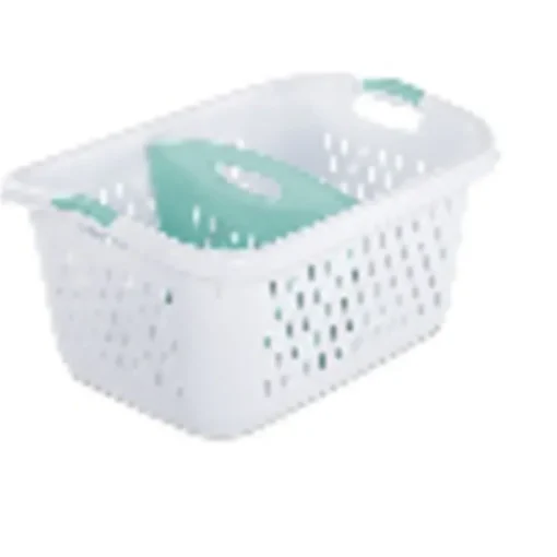 Sterilite White Plastic Divided Laundry Basket