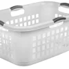 Sterilite White Plastic Laundry Basket (Pack of 6)