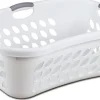 Sterilite White Ultra Hip Holder Laundry Basket 26-3/8 L x 10 H x 18-1/8 W in. (Pack of 6)
